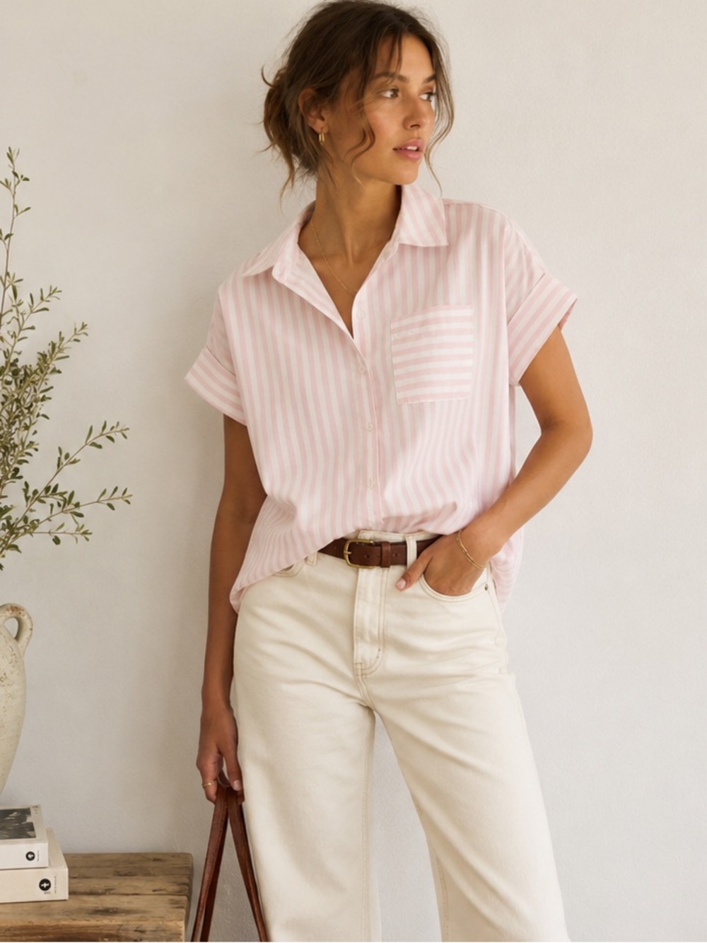 Casa cabana stripe boxy top